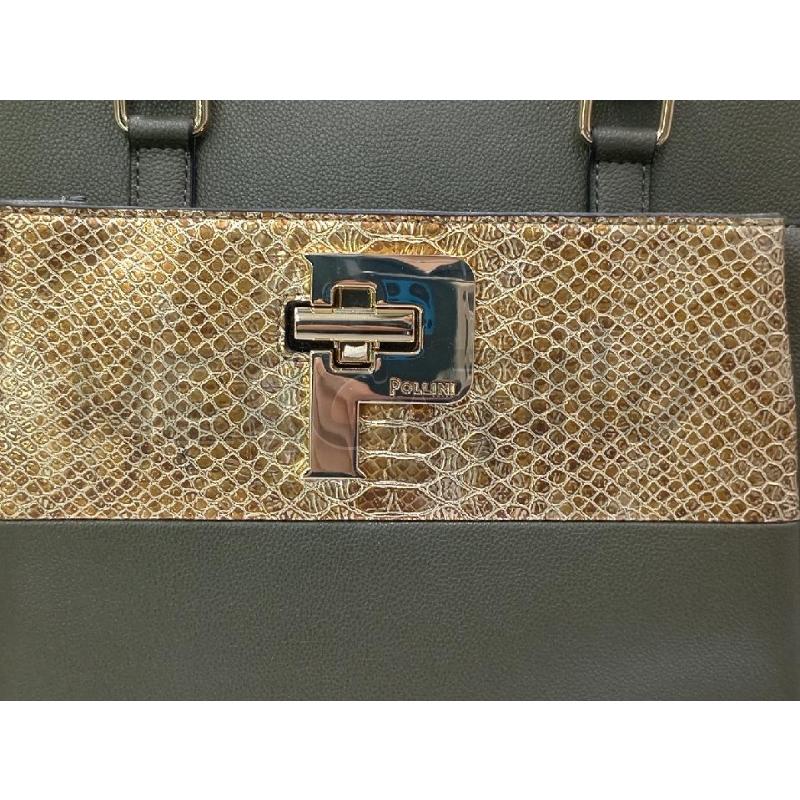 BORSA DONNA POLLINI VERDE INSERTI DORATI | Mercatino dell'Usato Moncalieri bengasi 4