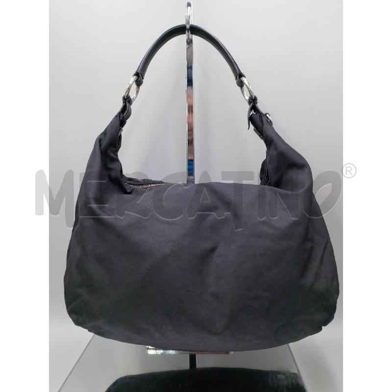 BORSA DONNA PRADA NERA TELA MANICO PELLE DA RIPULIRE | Mercatino dell'Usato Moncalieri bengasi 2
