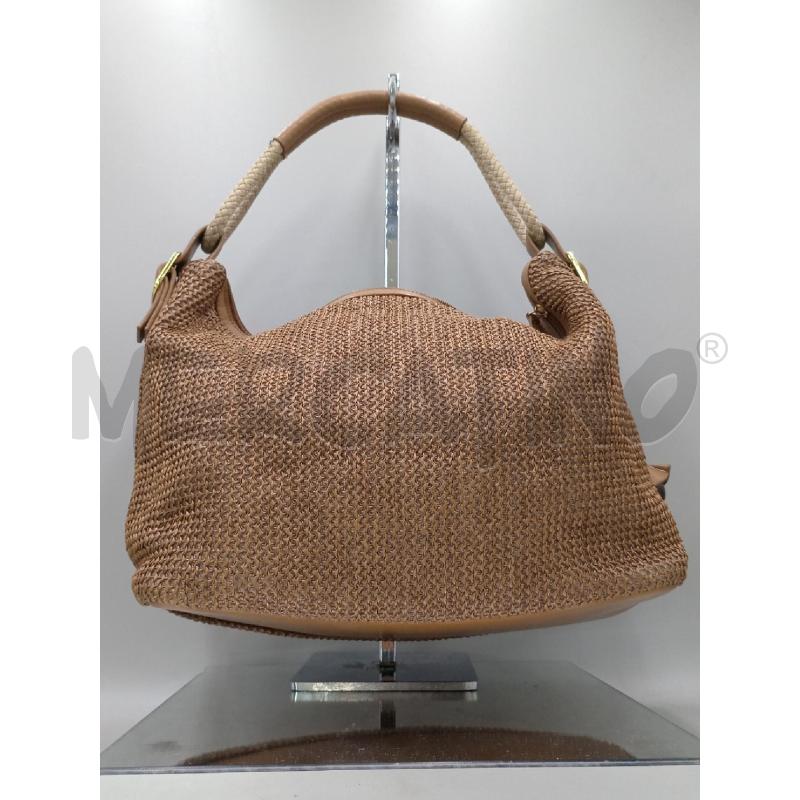 BORSA DONNA RENATO BALESTRA MARRONE EFFETTO RAFIA | Mercatino dell'Usato Moncalieri bengasi 2