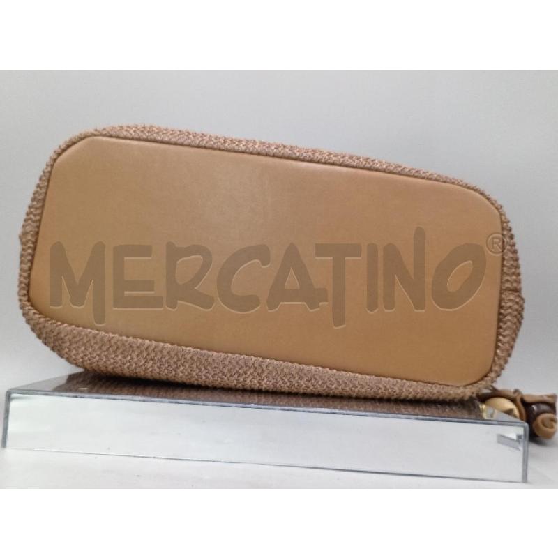 BORSA DONNA RENATO BALESTRA MARRONE EFFETTO RAFIA | Mercatino dell'Usato Moncalieri bengasi 3