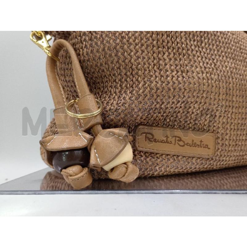 BORSA DONNA RENATO BALESTRA MARRONE EFFETTO RAFIA | Mercatino dell'Usato Moncalieri bengasi 4