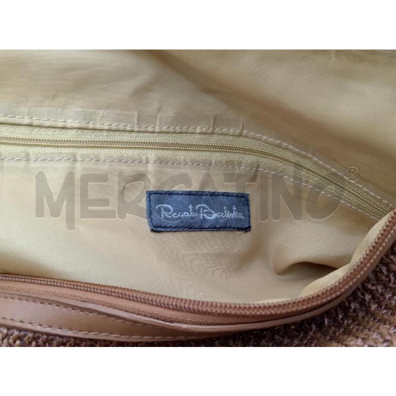 BORSA DONNA RENATO BALESTRA MARRONE EFFETTO RAFIA | Mercatino dell'Usato Moncalieri bengasi 5