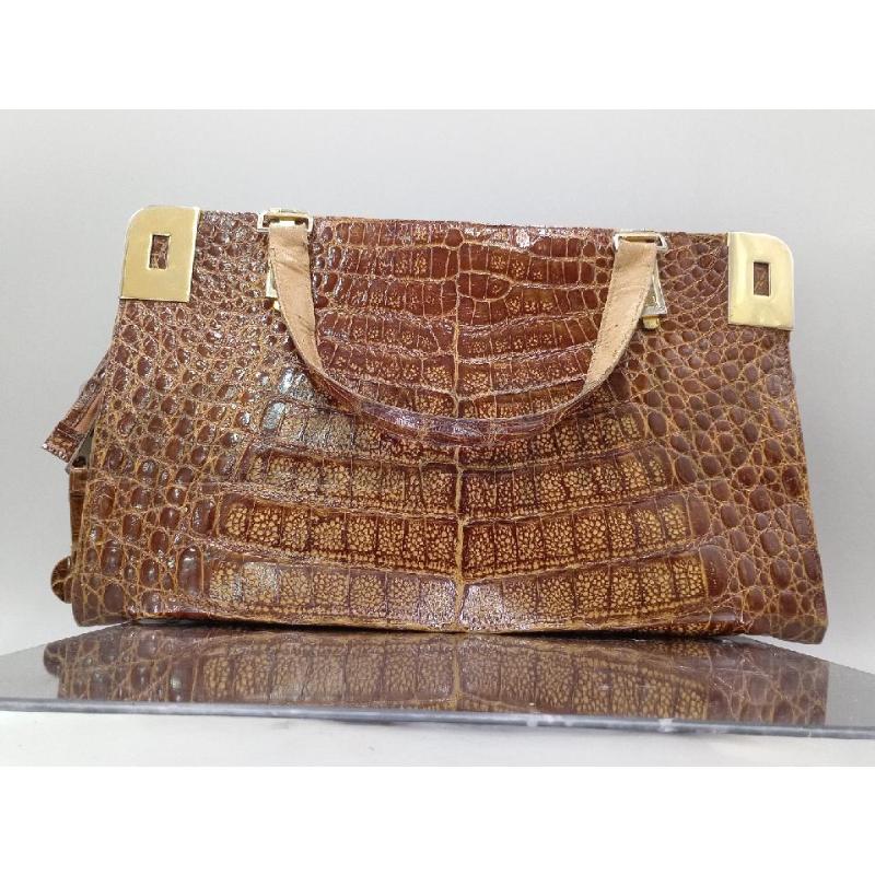 BORSA DONNA RETTILE DUE MANICI INSERTI DORATI | Mercatino dell'Usato Moncalieri bengasi 2