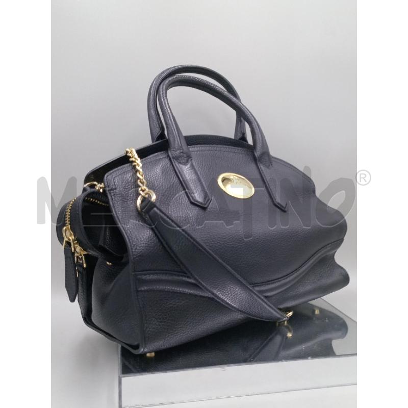 BORSA DONNA ROBERTO CAVALLI NERA LOGO DORATO CON TRACOLLA | Mercatino dell'Usato Moncalieri bengasi 1