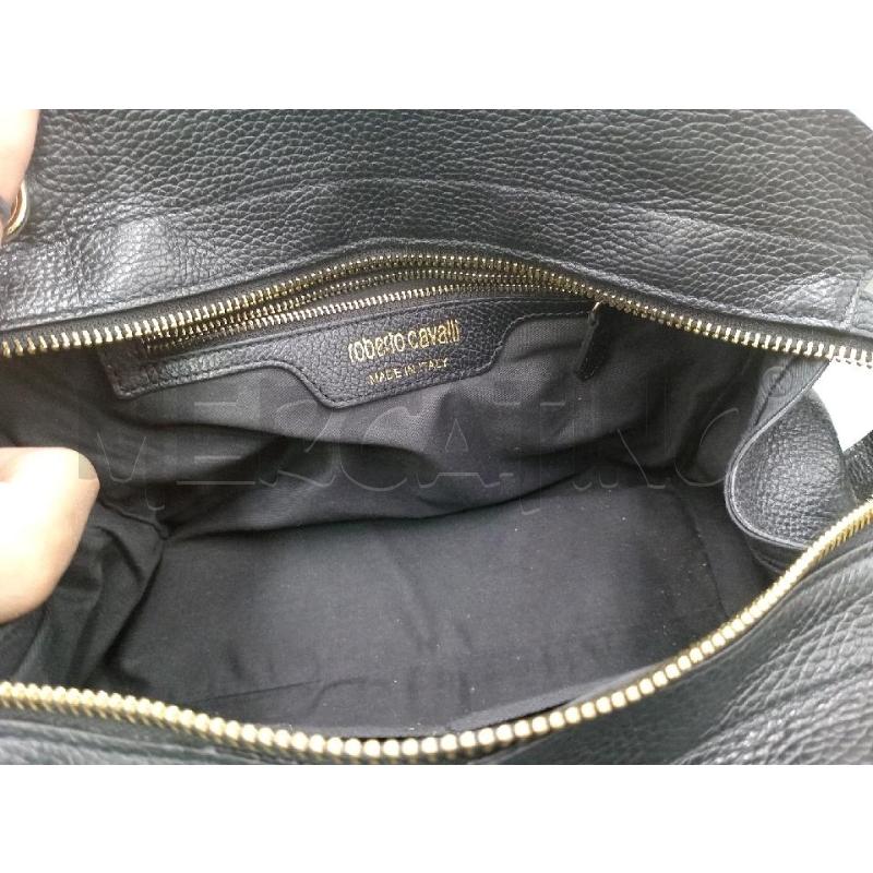 BORSA DONNA ROBERTO CAVALLI NERA LOGO DORATO CON TRACOLLA | Mercatino dell'Usato Moncalieri bengasi 5