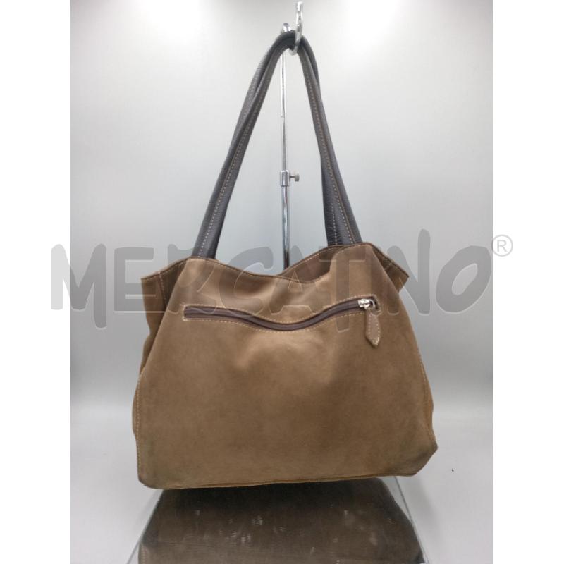 BORSA DONNA SERRAPIANA MARRONE SCAMOSCIATA | Mercatino dell'Usato Moncalieri bengasi 2