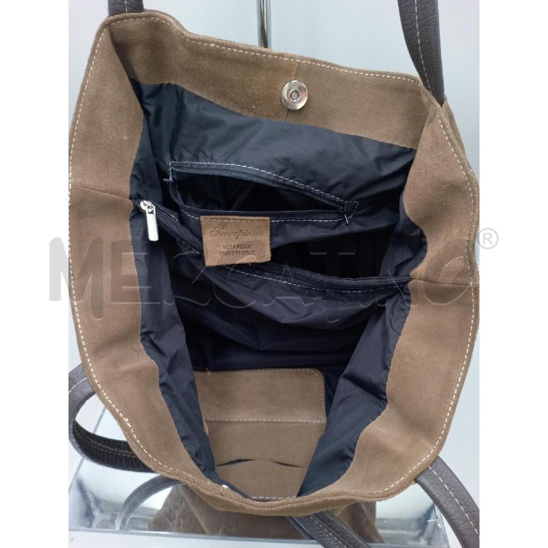 BORSA DONNA SERRAPIANA MARRONE SCAMOSCIATA | Mercatino dell'Usato Moncalieri bengasi 4
