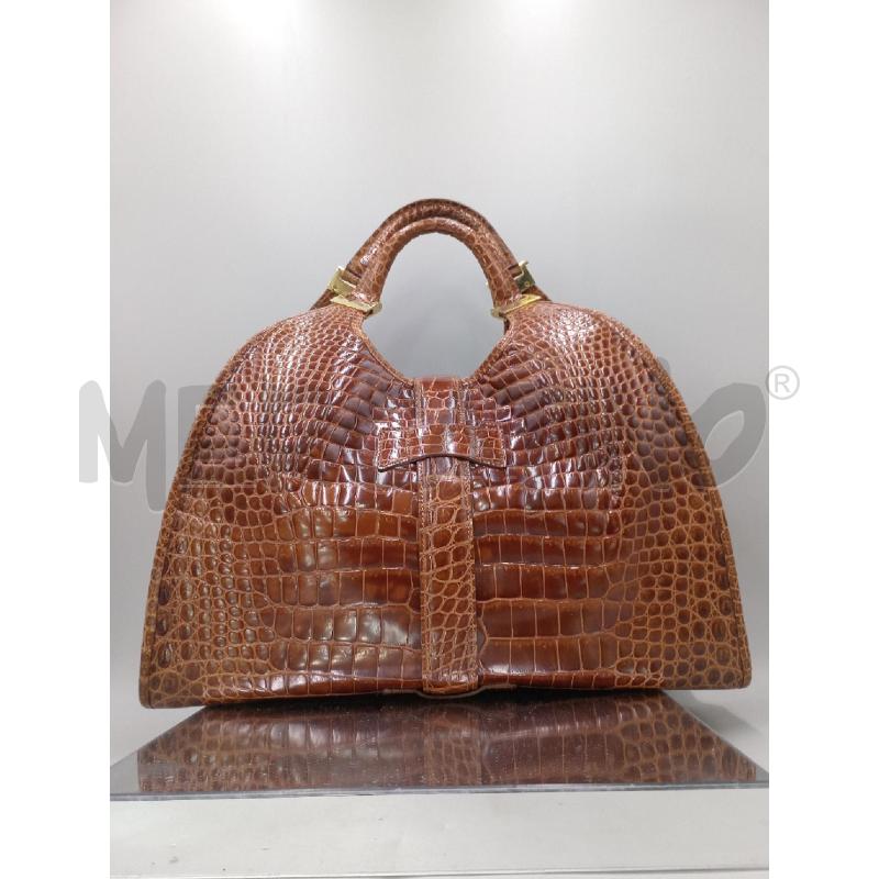 BORSA DONNA STAMPA COCCO MARRONE A MANO | Mercatino dell'Usato Moncalieri bengasi 2