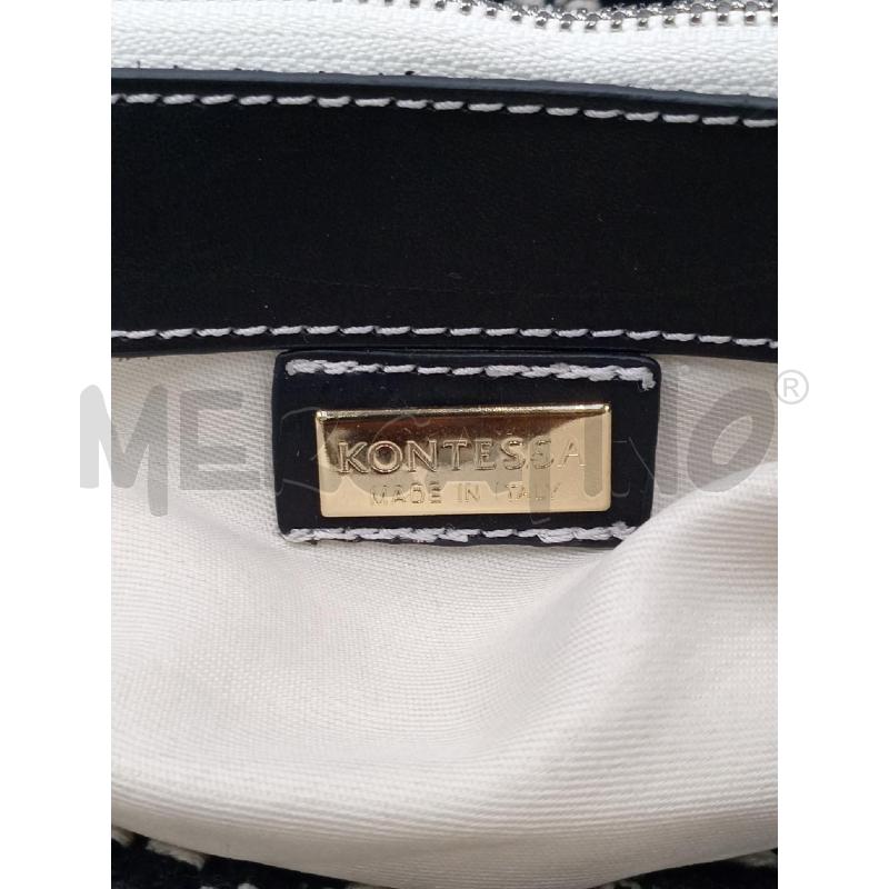 BORSA DONNA STOFFA BIANCO NERO | Mercatino dell'Usato Moncalieri bengasi 5