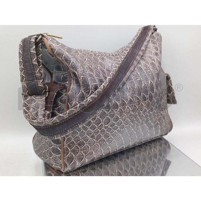 BORSA DONNA THE CROCODILE MARRONE SPALLA | Mercatino dell'Usato Moncalieri bengasi 1