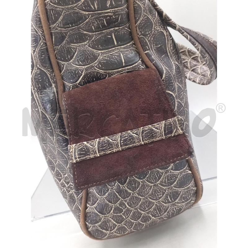 BORSA DONNA THE CROCODILE MARRONE SPALLA | Mercatino dell'Usato Moncalieri bengasi 3