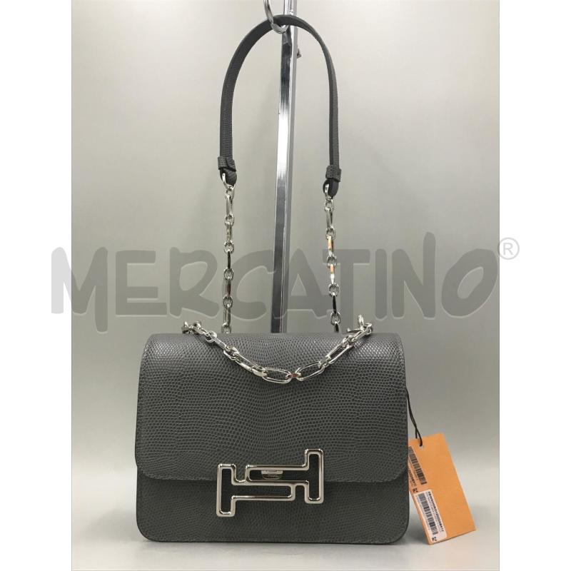 BORSA DONNA TOD'S AOD BANDOLIERA DOPPIA GRIGIA | Mercatino dell'Usato Moncalieri bengasi 1