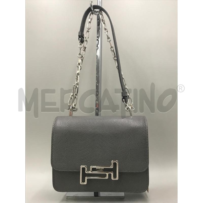 BORSA DONNA TOD'S AOD BANDOLIERA DOPPIA GRIGIA | Mercatino dell'Usato Moncalieri bengasi 3