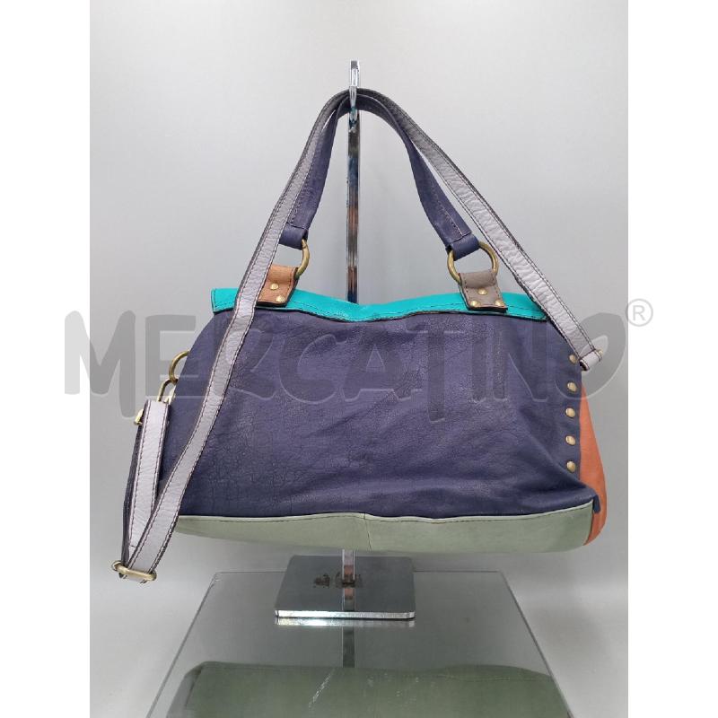 BORSA DONNA TOUCHER PELLE GRIGIO VERDE | Mercatino dell'Usato Moncalieri bengasi 2