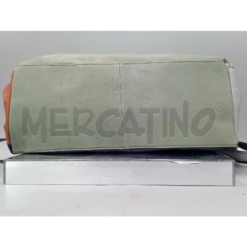 BORSA DONNA TOUCHER PELLE GRIGIO VERDE | Mercatino dell'Usato Moncalieri bengasi 3