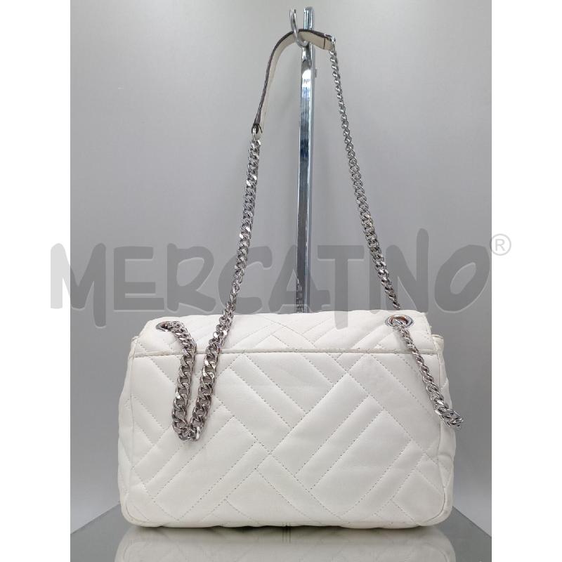 BORSA DONNA TRACOLLA BIANCA MICHAEL KORS CHIUSURA RIGATA | Mercatino dell'Usato Moncalieri bengasi 2