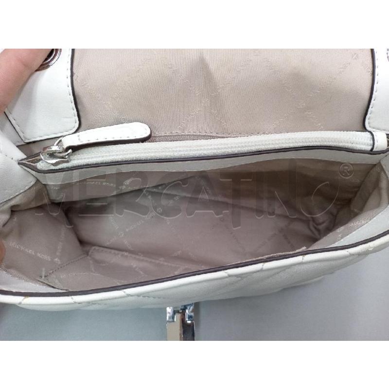 BORSA DONNA TRACOLLA BIANCA MICHAEL KORS CHIUSURA RIGATA | Mercatino dell'Usato Moncalieri bengasi 5