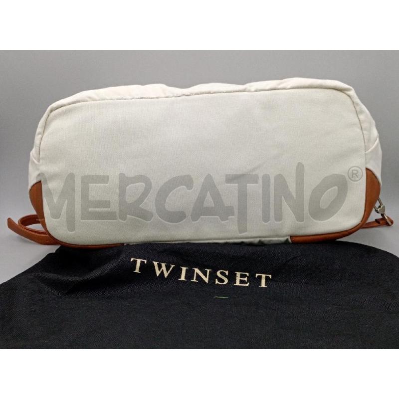 BORSA DONNA TWIN SET MARE  BIANCA CON FIORI | Mercatino dell'Usato Moncalieri bengasi 3