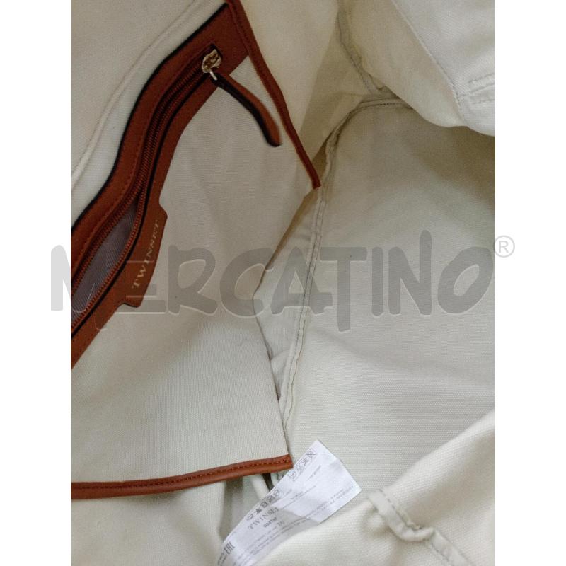 BORSA DONNA TWIN SET MARE  BIANCA CON FIORI | Mercatino dell'Usato Moncalieri bengasi 5