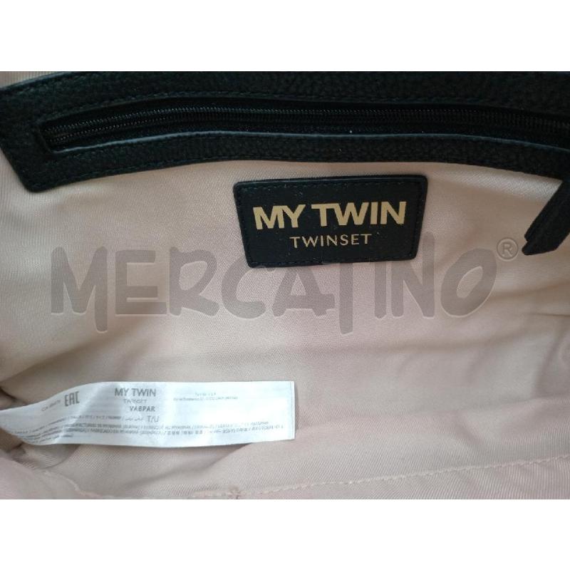 BORSA DONNA TWIN SET NERA BALZE CON FIOCCO | Mercatino dell'Usato Moncalieri bengasi 5