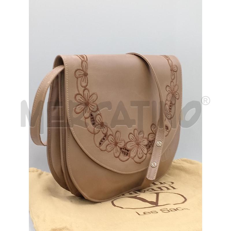 BORSA DONNA VALENTINO BEIGE CON FIORI TRACOLLA | Mercatino dell'Usato Moncalieri bengasi 1