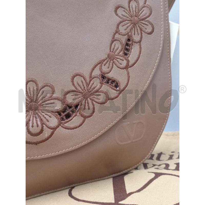 BORSA DONNA VALENTINO BEIGE CON FIORI TRACOLLA | Mercatino dell'Usato Moncalieri bengasi 5