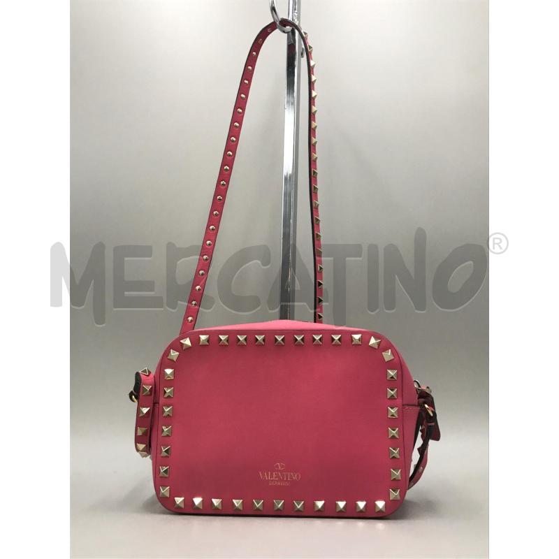 BORSA DONNA VALENTINO GARAVANI ROCKSTUD ROSA TRACOLLA | Mercatino dell'Usato Moncalieri bengasi 1