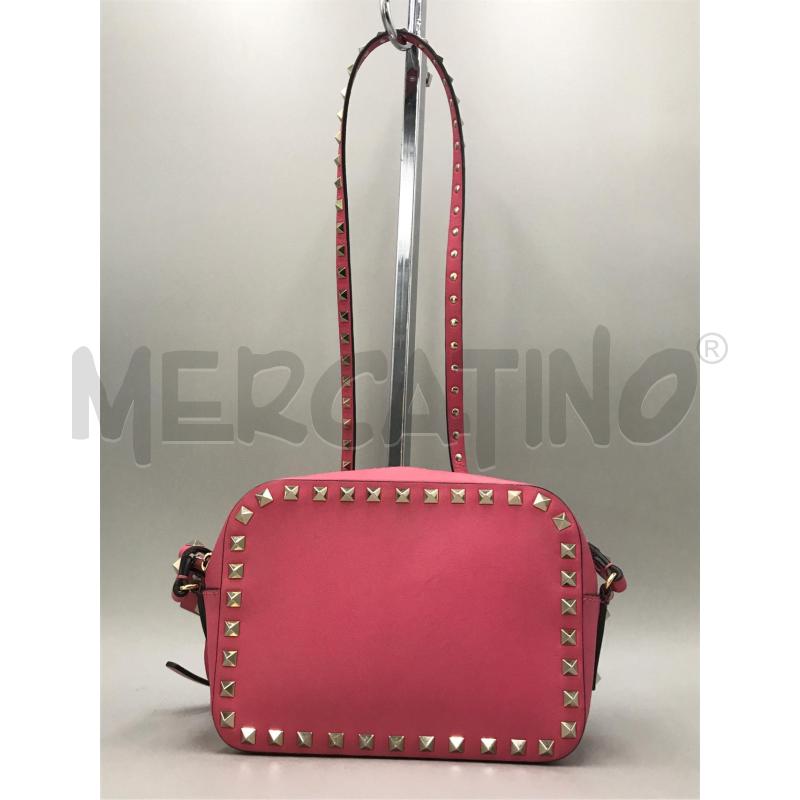 BORSA DONNA VALENTINO GARAVANI ROCKSTUD ROSA TRACOLLA | Mercatino dell'Usato Moncalieri bengasi 2