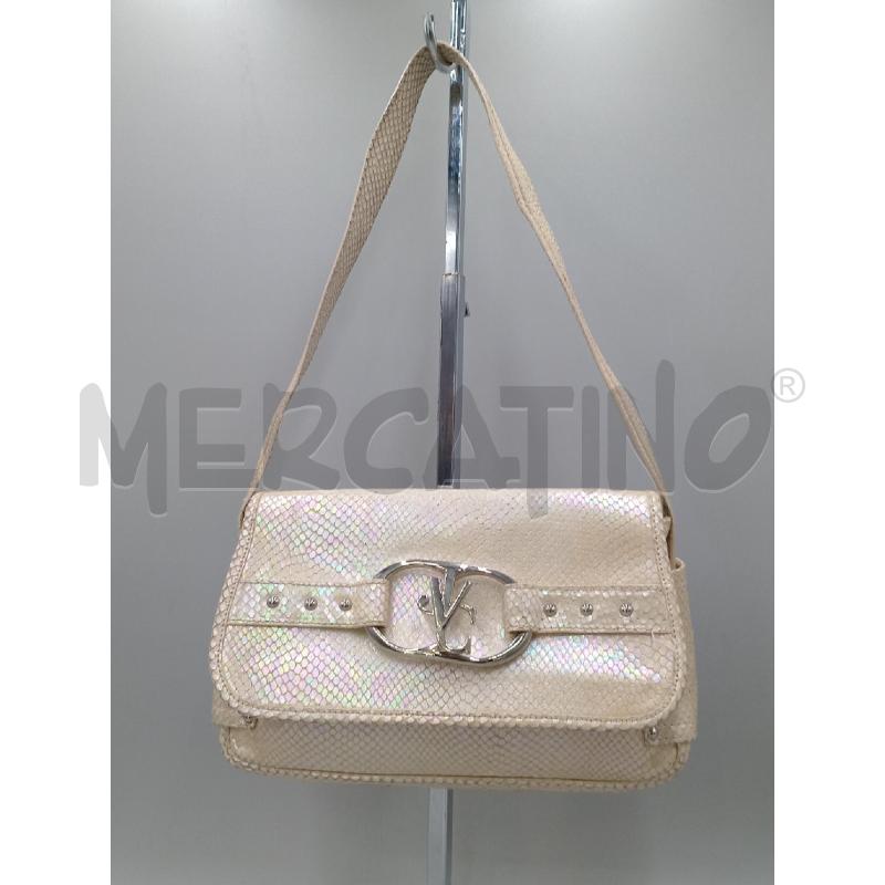 BORSA DONNA VERSACA JEANS COUTURE RETTILE BIANCO PERLATO | Mercatino dell'Usato Moncalieri bengasi 1