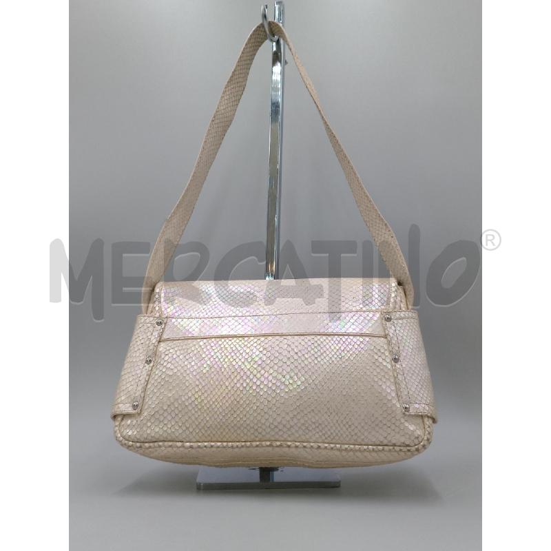 BORSA DONNA VERSACA JEANS COUTURE RETTILE BIANCO PERLATO | Mercatino dell'Usato Moncalieri bengasi 2