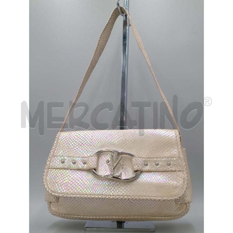 BORSA DONNA VERSACA JEANS COUTURE RETTILE BIANCO PERLATO | Mercatino dell'Usato Moncalieri bengasi 3