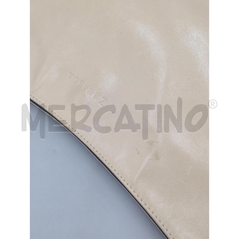 BORSA DONNA ZANASCA BEIGE CHIARO CON CATENELLA DORATA  | Mercatino dell'Usato Moncalieri bengasi 3