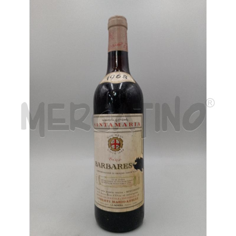 BOTTIGLIA BARBARESCO SANTA MARIA 1968 ETICHETTA FRONTALE ROVINATA | Mercatino dell'Usato Moncalieri bengasi 1