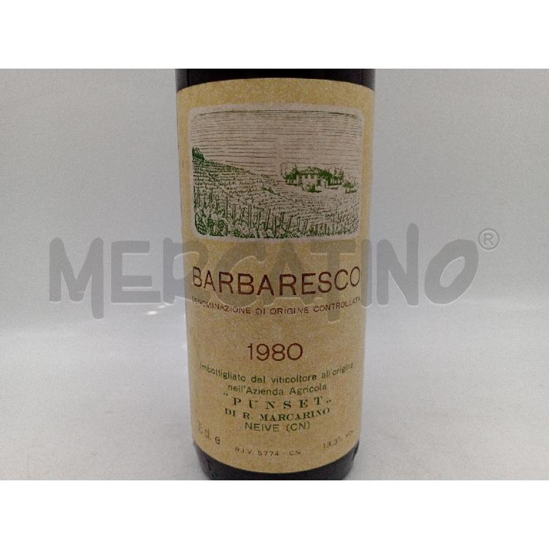 BOTTIGLIA BARBERESCO 1980 PUNSER MARCARINO  | Mercatino dell'Usato Moncalieri bengasi 2