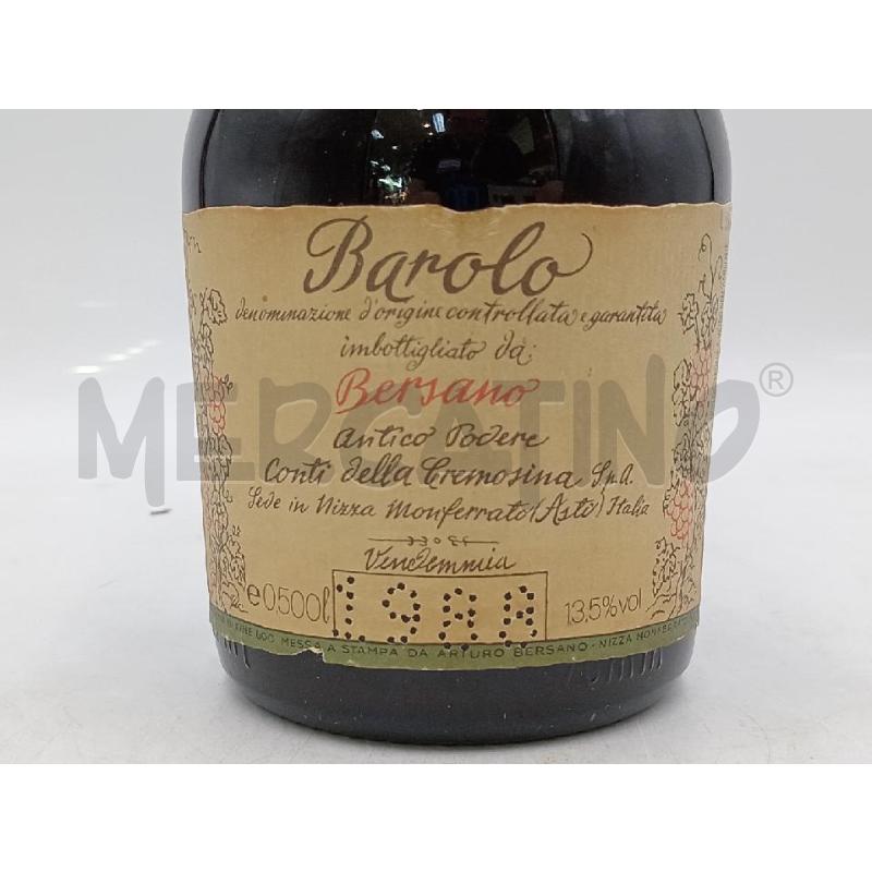 BOTTIGLIA PICCOLA BAROLO BERSANO 1988 MONFERRATO | Mercatino dell'Usato Moncalieri bengasi 2