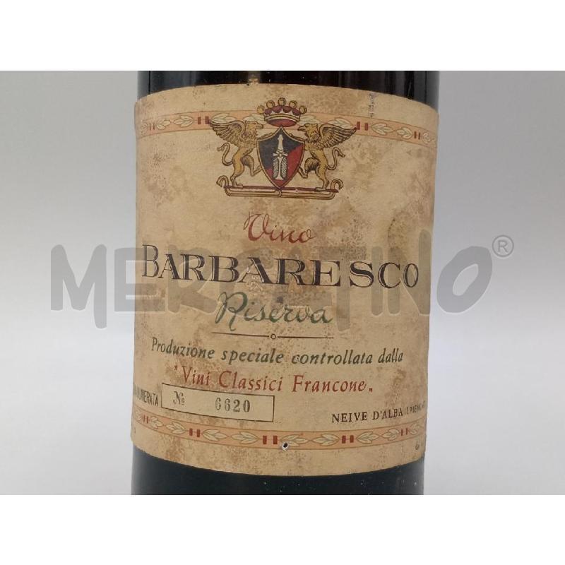 BOTTIGLIA VINO BARBARESCO RISERVA 1962 FRANCONE | Mercatino dell'Usato Moncalieri bengasi 2