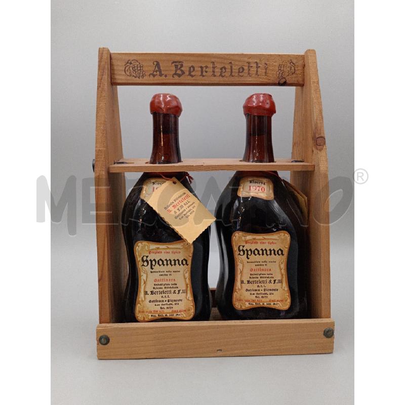 BOTTIGLIE PZ.2 SPANNA RISERVA BERLETTI 1970 C/SUPPORTO LEGNO  | Mercatino dell'Usato Moncalieri bengasi 1