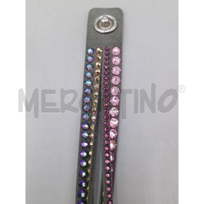 BRACCIALETTO SWAROVKI TESSUTO E BRILLANTINI GRIGIO MULTICOILO | Mercatino dell'Usato Moncalieri bengasi 4