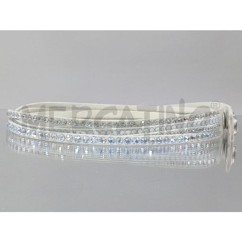 BRACCIALETTO SWAROVSKI TESSUTTO STRASS BIANCO  | Mercatino dell'Usato Moncalieri bengasi 2
