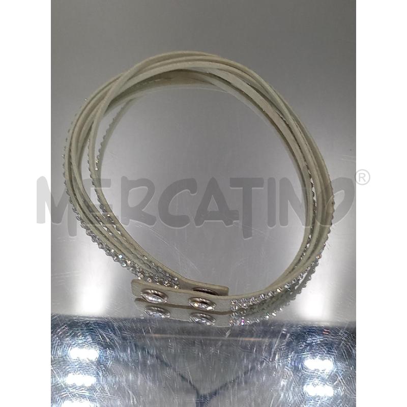 BRACCIALETTO SWAROVSKI TESSUTTO STRASS BIANCO  | Mercatino dell'Usato Moncalieri bengasi 3