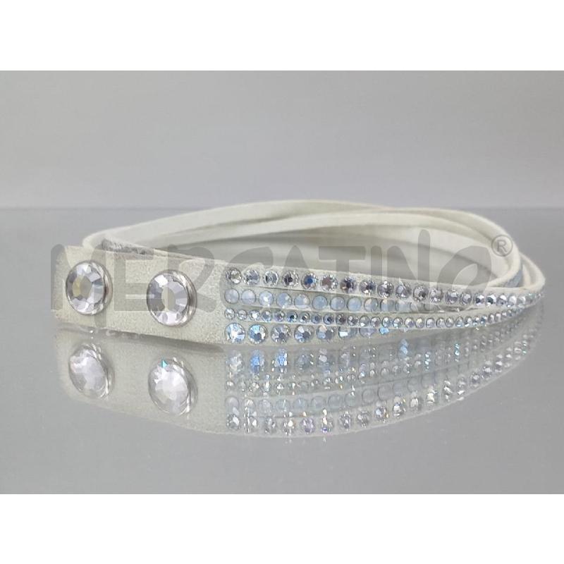 BRACCIALETTO SWAROVSKI TESSUTTO STRASS BIANCO  | Mercatino dell'Usato Moncalieri bengasi 4