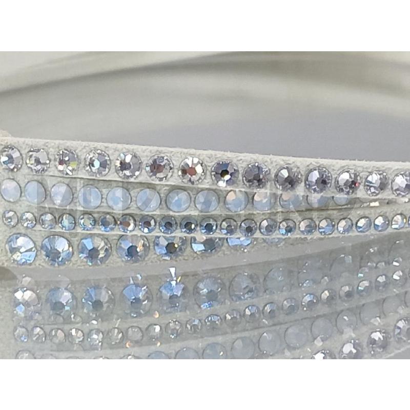BRACCIALETTO SWAROVSKI TESSUTTO STRASS BIANCO  | Mercatino dell'Usato Moncalieri bengasi 5