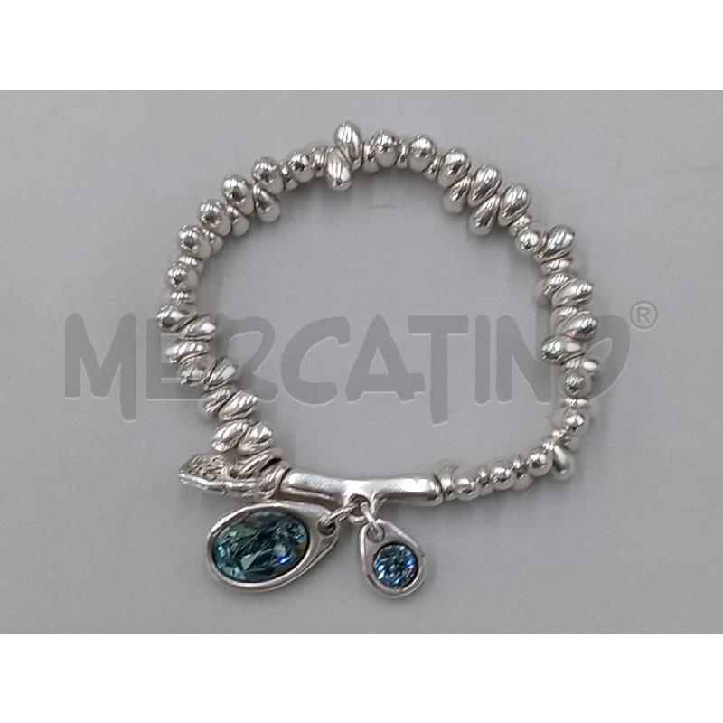 BRACCIALETTO UNO DE 50 A MOLLA CON DUE GICCIE PIETRA AZZURRA  | Mercatino dell'Usato Moncalieri bengasi 3