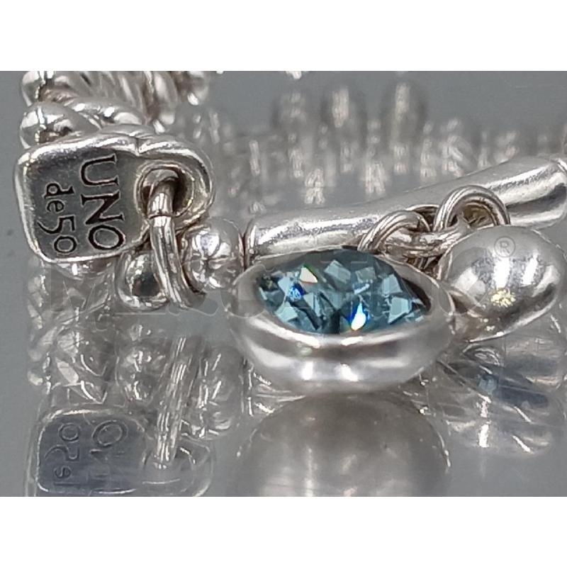 BRACCIALETTO UNO DE 50 A MOLLA CON DUE GICCIE PIETRA AZZURRA  | Mercatino dell'Usato Moncalieri bengasi 4