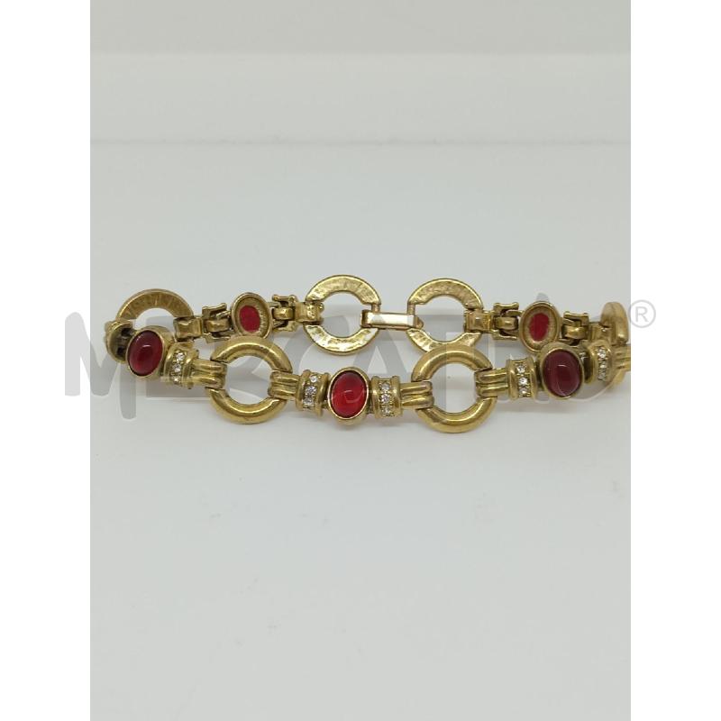 BRACCIALE DORATO CON PIETRE ROSSE | Mercatino dell'Usato Moncalieri bengasi 2