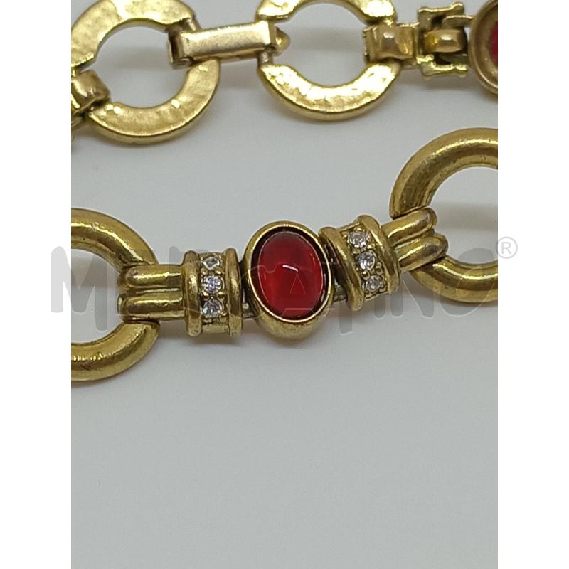 BRACCIALE DORATO CON PIETRE ROSSE | Mercatino dell'Usato Moncalieri bengasi 3