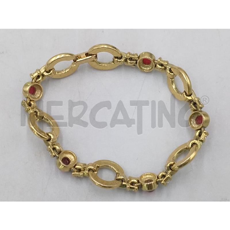 BRACCIALE DORATO CON PIETRE ROSSE | Mercatino dell'Usato Moncalieri bengasi 4
