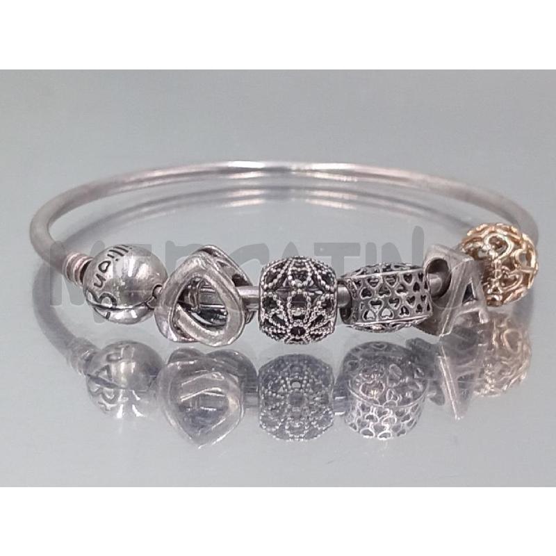 BRACCIALE PANDORA RIGIDO CON CHARMS | Mercatino dell'Usato Moncalieri bengasi 1