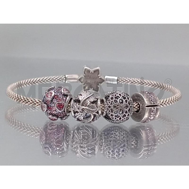 BRACCIALE PANDORA STELLA CRISTALLI CON CHARMS | Mercatino dell'Usato Moncalieri bengasi 1