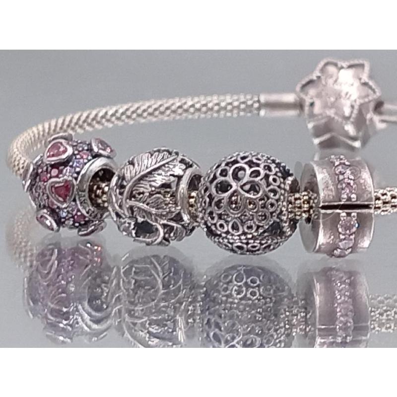 BRACCIALE PANDORA STELLA CRISTALLI CON CHARMS | Mercatino dell'Usato Moncalieri bengasi 3